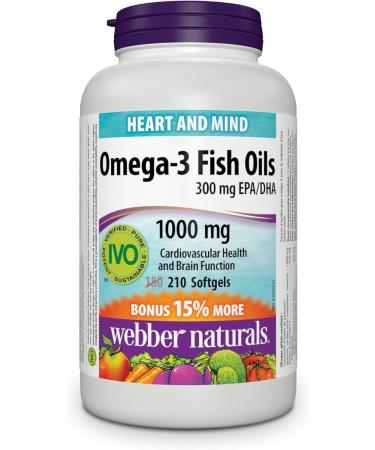 Webber Naturals Resveratrol with Grape Seed Extract Caplet 200/25mg & Omega-3 Fish Oil 1 000 mg 210 Softgels Supports Cardiovascular Health and Brain Function SUPPLEMENT + SUPPLEMENT 03872 - Buy Online on SooperMarket.com