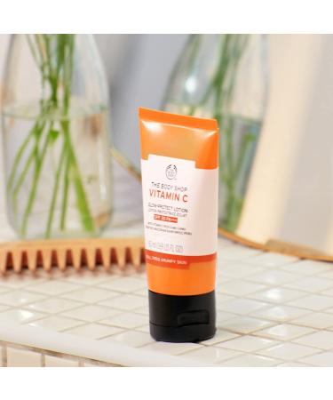 The Body Shop Vitamin C Glow-Protect Lotion SPF 30 1.69 oz - Vegan Moisturizer for Tired Dull Skin - Buy Online on SooperMarket.com