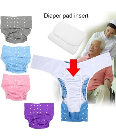 Adjustable Reusable Adult Pocket Nappy Cover for Incontinence Care - 2Pcs Diaper Insert Pad Included - Buy Online on SooperMarket.com