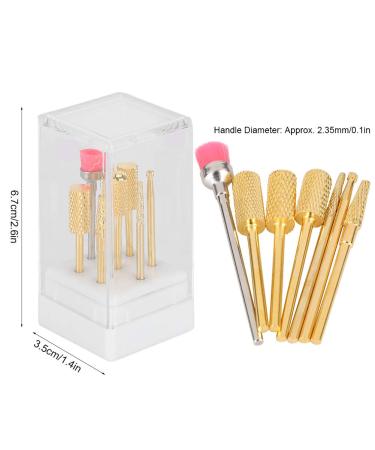 Nail Drill Kit - 7pcs Professional Manicure & Pedicure Drill Bit Set for Acrylic & Gel Nails - Perfect Accessories for Sanding & Grinding - Buy Online on SooperMarket.com
