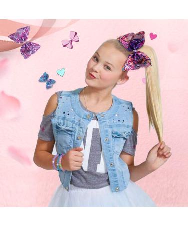 Siwa Style 8 Inch Large Mermaid Hair Bow Alligator Clips - Perfect Xmas Gift for Girls - Buy Online on SooperMarket.com