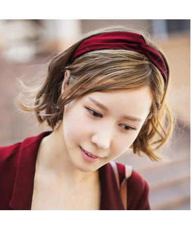 Yeshan Women's Silk Satin Criss Cross Headbands - Pack of 8 Mixed Colors - Buy Online on SooperMarket.com