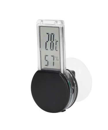 Reptile Electronic Hygrometer Thermometer Waterproof Digital LCD Real-time Humidity Temperature Monitor with Sucker Tank Terrarium Accessories for Bearded Dragon Lizards and Other Climbing Pets