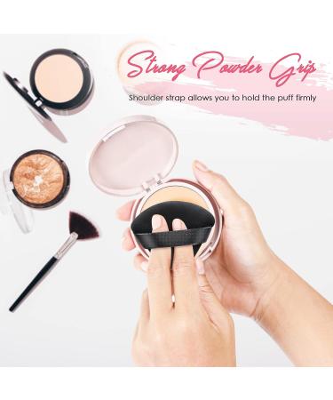 AMMON 6 Pcs Black Triangle Soft Makeup Powder Puff Set - Velour Makeup Sponge Puff for Loose Mineral Powder & Body Contouring - Buy Online on SooperMarket.com