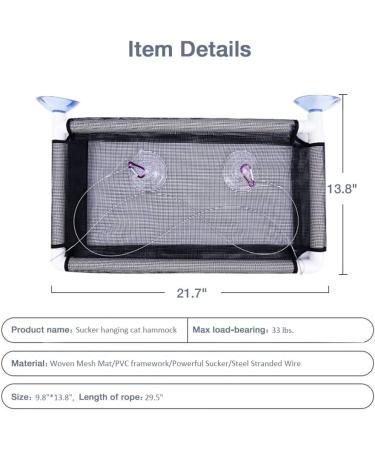 Lcybem Cat Window Hammock - Sturdy Suction Cups Window Perch for Cats - Holds Two Large Cats - 360 Sunbathe - Indoor Cat Window Seat - Buy Online on SooperMarket.com