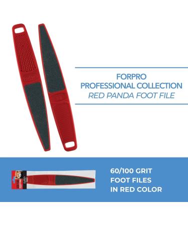 ForPro Red Panda Foot File 60/100 Grit Double-Sided Pedicure File for Feet and Heels - Large Size - Pack of 1 - Buy Online on SooperMarket.com