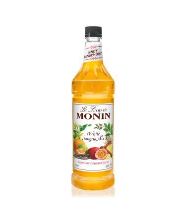 Monin Flavored Syrup, White Sangria Mix , 33.8-ounce Plastic Bottle (1 Liter)