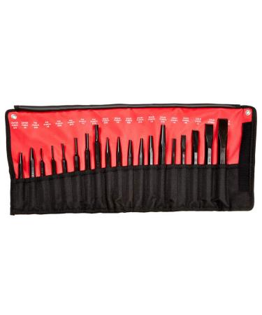 Mayhew Tools 61019 Pro Punch and Chisel Kit  19-Piece  Black