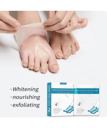 Foot Mask - 4 Pairs Peeling & Moisturizing Socks for Dry Cracked Feet | Spa Treatment for Men & Women | Gentle Corn Removal - Buy Online on SooperMarket.com