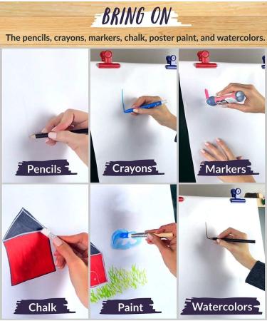 Incredible Value Bundle 3 Pack Easel Paper Roll Fits Most Standard Kids  15-24 Inch-Wide Easels and Dispenser  for Crafting Activity and Painting  Non Bleed White Butcher Paper (15 Inches x 75 Foot) - Buy Online on SooperMarket.com