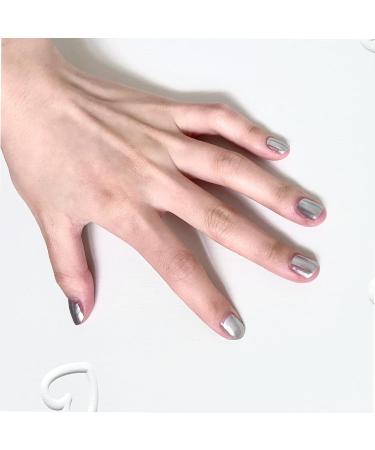 Silver Nail Polish Glitter Chrome Metallic Nail Varnish Quick Dry Breathable Holographic Metal Mirror Effect Nail Polish No UV Needed Nail Polish Nail Art DIY Nail Salon for Women Girls at Home - Buy Online on SooperMarket.com