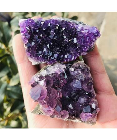 Natural Amethyst Cluster Quartz Crystal geode Specimen Suitable for Home HOMEZHOU (Size : 160-190g) - Buy Online on SooperMarket.com