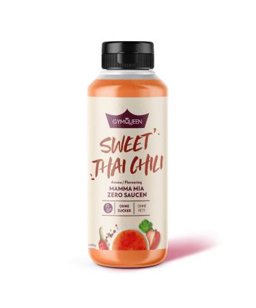 Gymqueen Mamma Mia Zero sauce reduced calorie without fat & without added sugar for refining dishes or as a salad dressing vegetarian sweet thai chilli sweet thai chilli 265 ml (1 Pack)