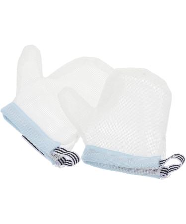 Healifty Children's Anti-Eating Gloves 2 Pairs | Thumb Protector Baby Hand Mittens | Finger Sleeves Nylon Baby Cot Blue x2pcs - Buy Online on SooperMarket.com