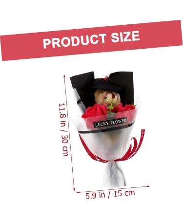 Alipis Bear Bouquet Roses Fresh Flowers Gifts Sunflowers Decor Sunflower Decorations Doll Flower Bouquet Stuffed Pig Plush Toy Doll Figurine Bouquet Animal Accessories Banquet Cloth Rose 30X15CM - Buy Online on SooperMarket.com