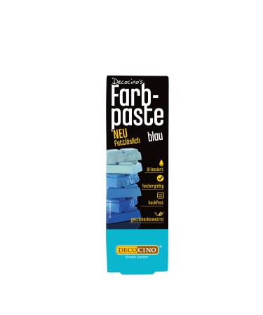 Decocino fat -soluble color paste blue - 15 g - oil -based food coloring ideal for coloring chocolate butter cream fondant or cake dough