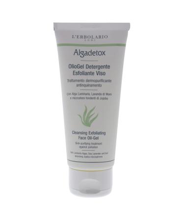 L'Erbolario Algadetox Cleansing Exfoliating Face Oil-Gel - Skin Purifying Treatment Against Pollution - 3.3 Oz Cleanser for Effective Skin Cleansing and Toning - International Shipping Available - Buy Online on SooperMarket.com