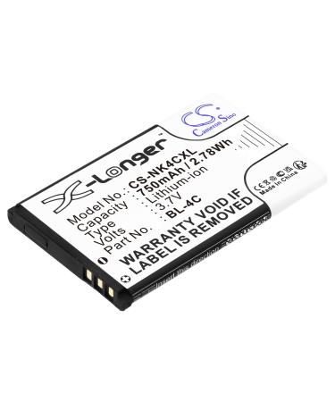 Afshan 750mAh/3.7V BL-4C Battery Replacement for 5100 6700