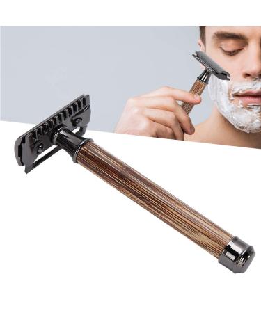 Ankroyu Men's Beard Trimmer - Portable Manual Razor with Bamboo Grip - Adjustable Beard & Body Shaving Tool - Buy Online on SooperMarket.com