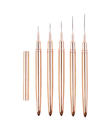 5Pcs Nail Arts Liner Brushes Painting Brush Set Thin Nail Arts Dotting Drawing Pen 4/8/12/20/25mm Suitable For Home Use