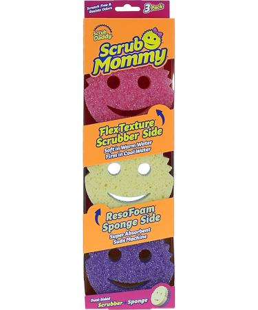 Scrub Mommy Dual-Sided Sponge and Scrubber - 3ct