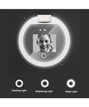 Sunscreen Testing Mirror 2X Magnification Touch Control UV Camera Mirror with LED Light 3.5 Inch Handheld Pocket Mirror for Travel Outdoor - Buy Online on SooperMarket.com