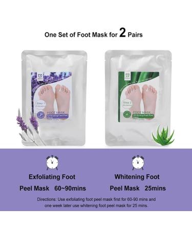 Foot Peeling Mask - 2 Pack for Baby Soft Feet | Dead Skin Removal & Brightening | Moisturizing Foot Mask - Buy Online on SooperMarket.com