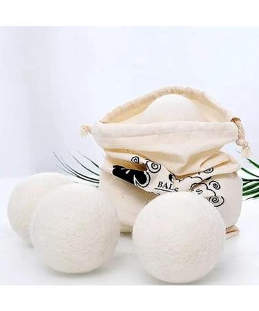 Glomora 6-Pack Wool Dryer Balls - Reusable Fabric Softener Made Of Natural Wool - Reduces Wrinkles and Drying Time - Ideal for Home Use - Buy Online on SooperMarket.com