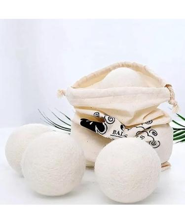 Eco-Friendly Wool Dryer Balls - 6PCS Reusable Laundry Fabric Softener for Faster Drying | International Shipping Available - Buy Online on SooperMarket.com