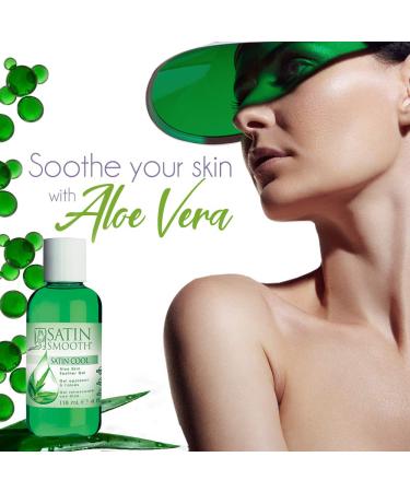 Buy SATIN SMOOTH Satin Cool Aloe Vera Skin Soother Gel - 4 fl oz 2-Pack | Soothing Skincare for All Skin Types - Buy Online on SooperMarket.com