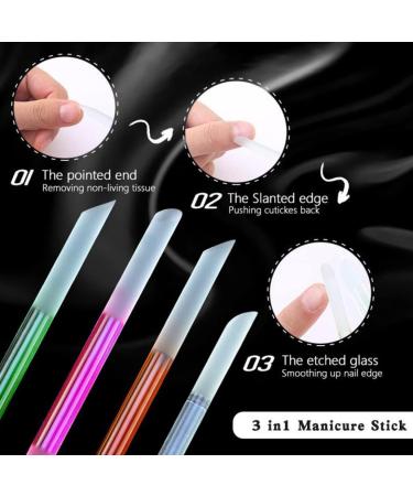 Glass Cuticle Pusher Professional Manicure Stick Nail Cuticle Remover Tools Rosy Glass Cuticle Pusher Manicure Sticks Cuticle Remover Tool Nail Scraper Nail Cleaner Pusher Nail Polish Peeler - Buy Online on SooperMarket.com