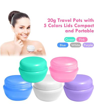20ml Clear Cosmetic Containers - Empty Cream Jars with Screw Cap | 5-Piece Travel Makeup Set - Buy Online on SooperMarket.com
