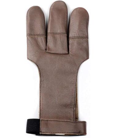 Handmade Leather X-Large Brown Three Finger Archery Glove - Striker Bows - Buy Online on SooperMarket.com