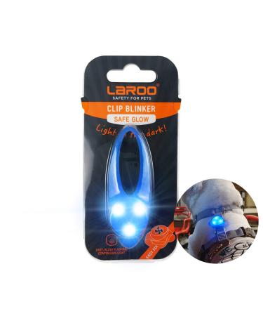Laroo safety LED light band for dogs cats LED light flashing light with Velcro fastener easy to attach to the collar and dishes waterproof bright outdoor sports blue flashing light
