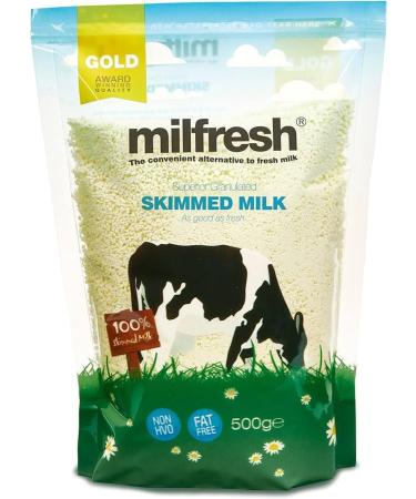 Milfresh Granulated Milk 500g | Alternative to Fresh Milk | Easy To Use | Creamy Natural Flavour (10 Bags Gold)