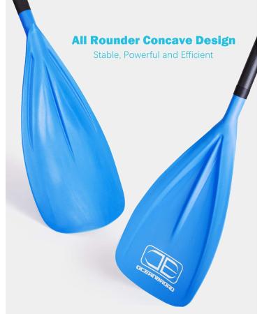 OCEANBROAD SUP Paddle Board Paddle 3 Pieces Adjustable Carbon Shaft Stand up Paddle with Bag Blue - Buy Online on SooperMarket.com