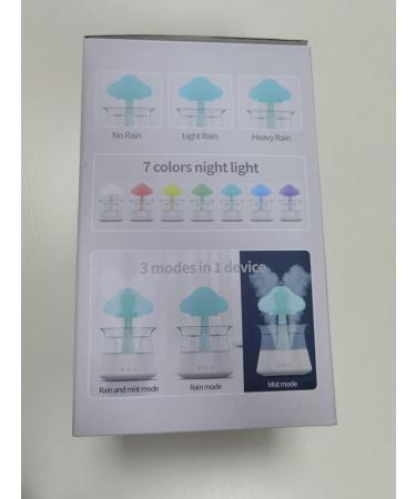 Rain Cloud Humidifier with Remote & Waterfall Lamp - White Noise & Rain Sounds for Bedroom Desk - Air Humidifier - Buy Online on SooperMarket.com