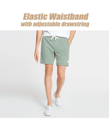 Maamgic Men's Mint Sweat Shorts - Above Knee Workout Gym Shorts with Zipper Pockets (Size Large) - Buy Online on SooperMarket.com