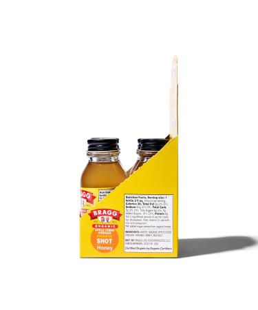 Bragg Organic Apple Cider Vinegar Shot 2 Oz (Pack of 4) - USDA Certified Organic with Honey Flavor - Buy Online on SooperMarket.com