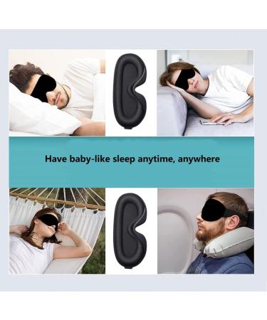 HUIBENYOU 3D Eye Covers for Sleeping - 2pcs Black Sleep Mask for Insomnia, Lunch Breaks & Anytime Rest - Soft, Comfortable & Completely Blindfolded - Buy Online on SooperMarket.com