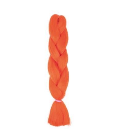 MapofBeauty 24/60cm Afro Jumbo Braid Hair Synthetic Hair Extensions (Fluorescent Orange)