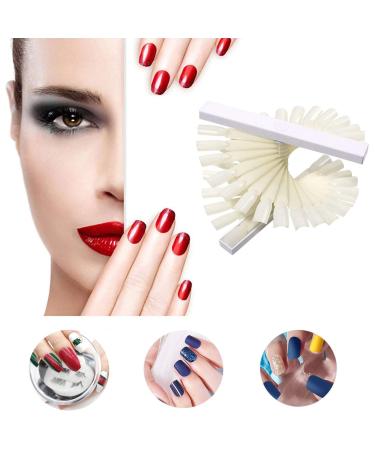 36PCS Fan-Shaped Nail Art Tips Display Board - Spiral Polish Practice Tool for Stunning Nail Designs - Buy Online on SooperMarket.com