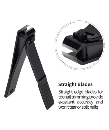 FIXBODY Black Stainless Steel Nail Clipper Set with Nail File - Sharp Fingernail & Toenail Clippers in Leather Case - Perfect Gift for Men and Women (Set of 3) - Buy Online on SooperMarket.com