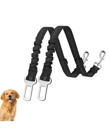 Dog belt for the car 2 pieces adjustable dog safety belt safety harness dog belt dog safety belt for the car adjustable seat belt dog safety belts for dogs and cats black