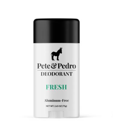 Pete & Pedro FRESH DEODORANT | Natural Aluminum-Free Deodorant - Eucalyptus & Spearmint Scent For Men & Women | Odor-Control Sweat Protection | Paraben Free Vegan | As Seen On Shark Tank 2.65 oz.