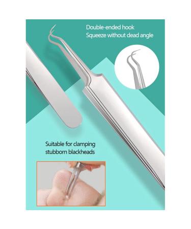 Acne Clips Set - 3-Part Cell Clip Pinchette & Blackhead Remover Tool for Beauty Salon & Home Use - Silver - Buy Online on SooperMarket.com