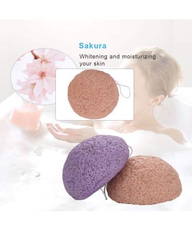 5 Colors Round Konjac Wash Face Flutter Natural Facial Care Cleansing Gently Facial Puff for Home Gift - Buy Online on SooperMarket.com