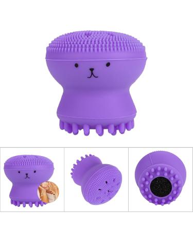 Octopus Shape Silicone Facial Cleansing Brush - Manual & Waterproof - Purple - Buy Online on SooperMarket.com