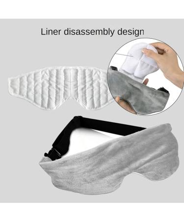 Adjustable Soft Eye Bag with Detachable Cover - Gray | Ideal for Night Sleep, Travel & Relaxation - Buy Online on SooperMarket.com