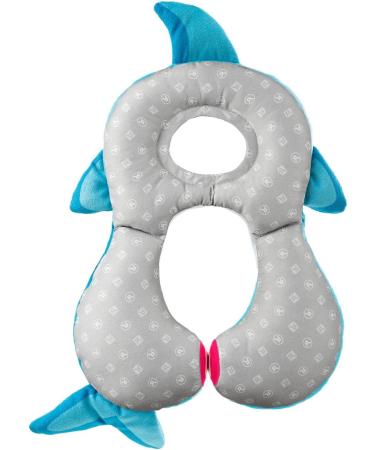 BenBat Kids Travel Neck Pillow for 1-4 Years | Comfortable Headrest for Car Flights & Trips (Blue Shark) - Buy Online on SooperMarket.com